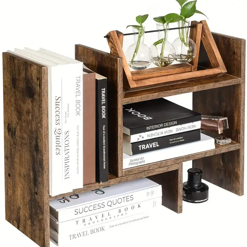 eco-friendly wooden desktop organizer