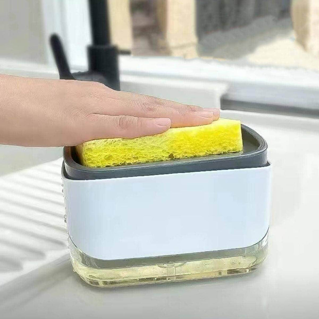2-in-1 soap dispenser with sponge