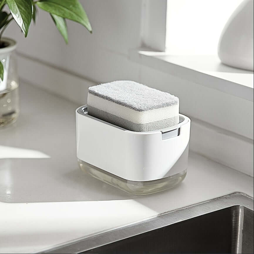2-in-1 soap dispenser with sponge
