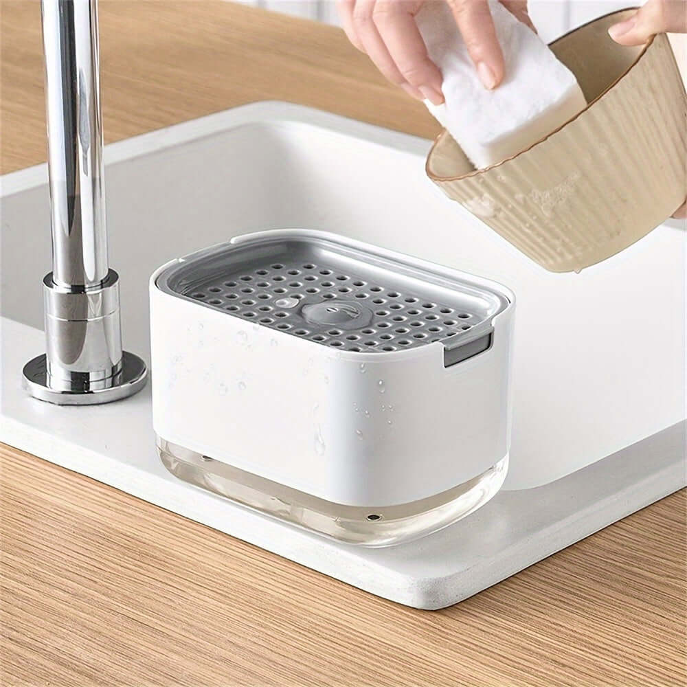 2-in-1 soap dispenser with sponge