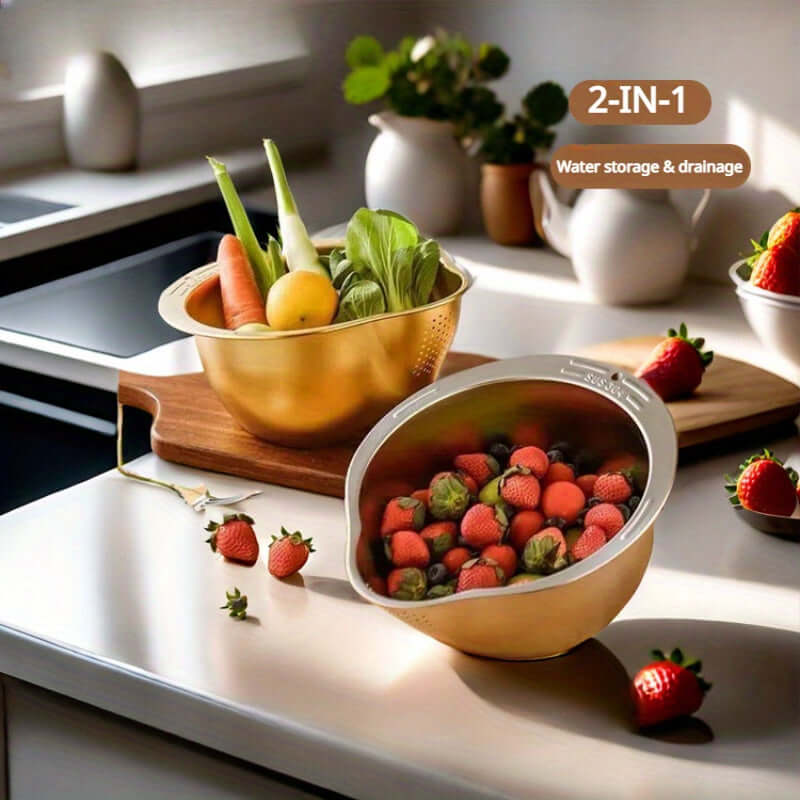 stainless steel colander for kitchen