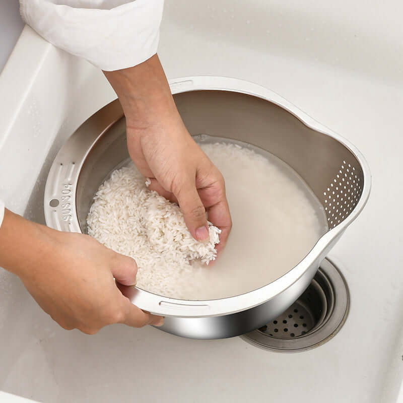 stainless steel colander for kitchen