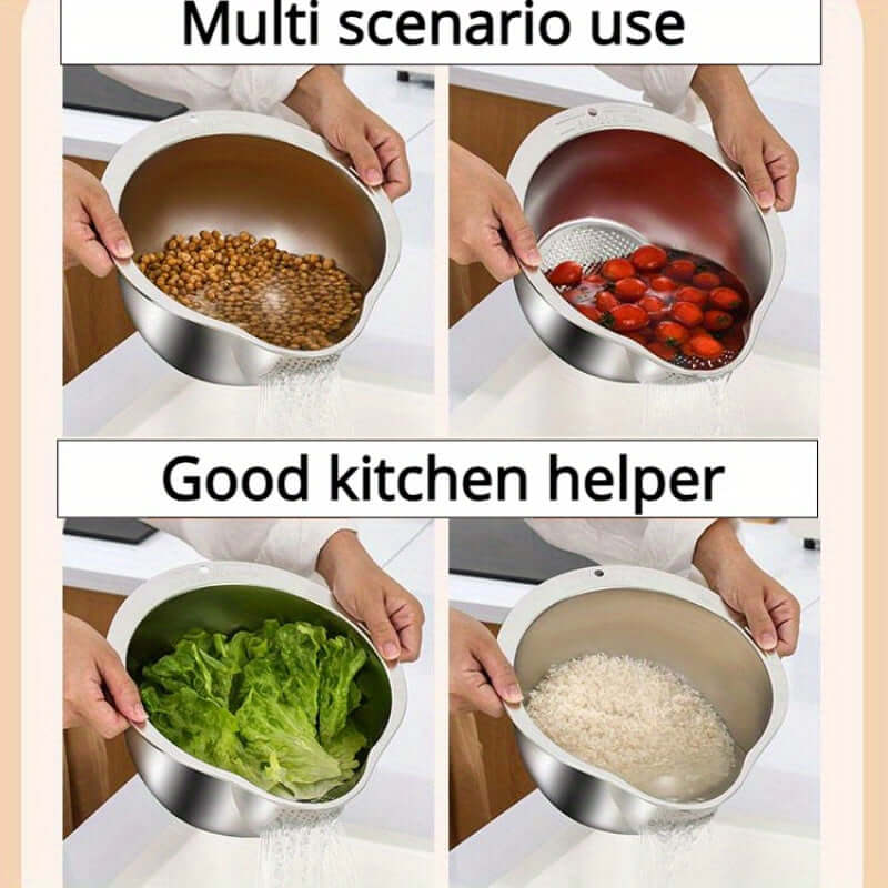 stainless steel colander for kitchen