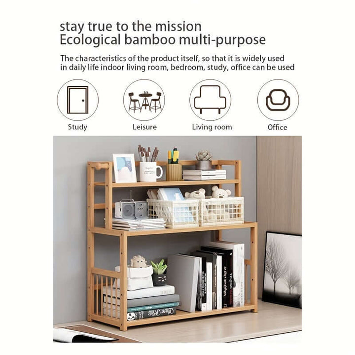 3-tier bamboo desktop organizer