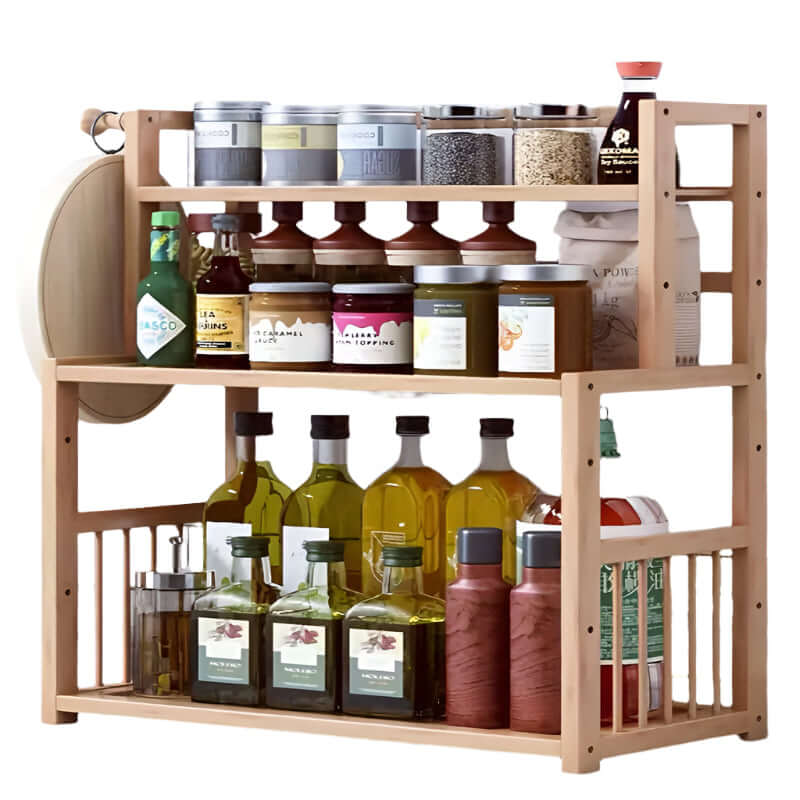 bamboo desktop storage rack