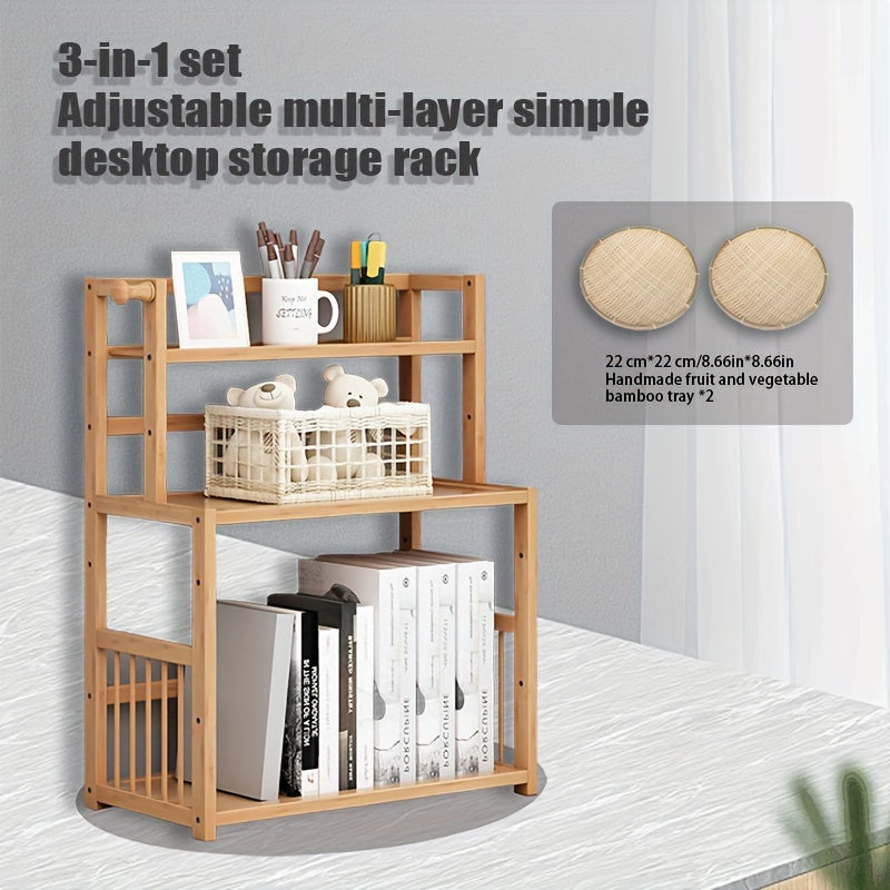Desktop Storage Rack Organizer (3-Tier)