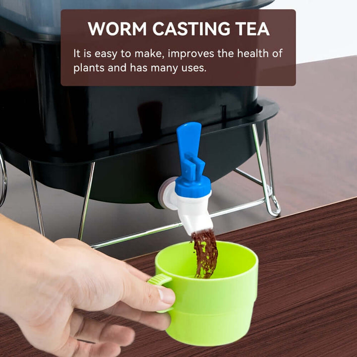 kitchen worm compost bin system
