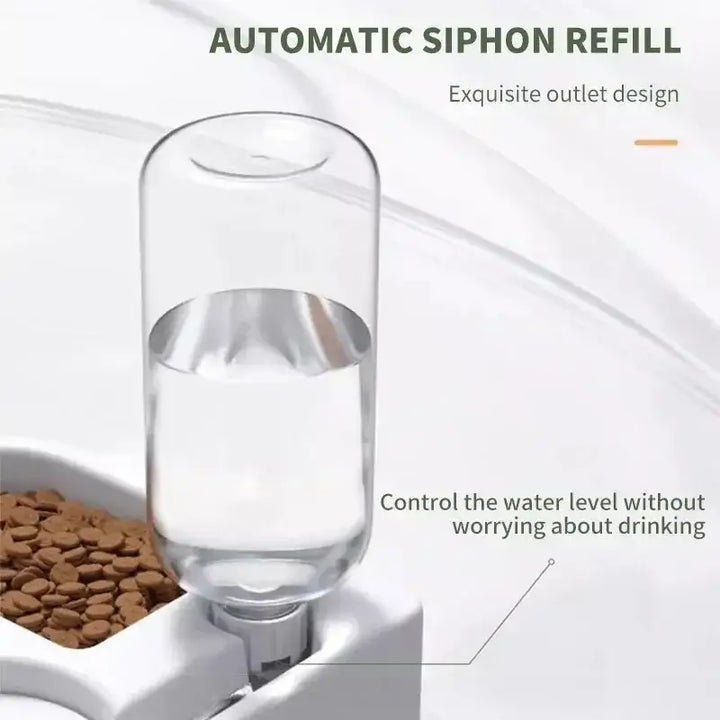 Heart-Shaped Automatic Double Pet Bowl Set