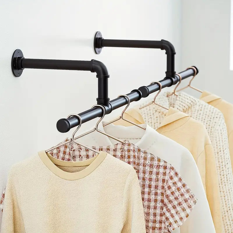 Metallic Chic: Wall-Mounted Garment Organizer