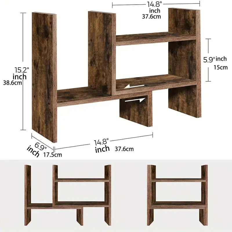 eco-friendly wooden desktop organizer