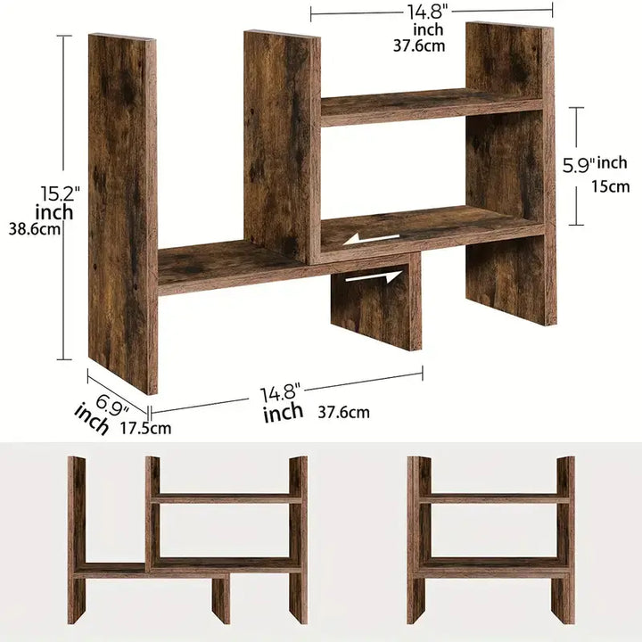 eco-friendly wooden desktop organizer