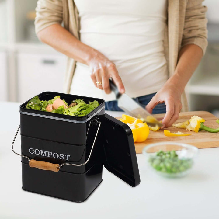 metal compost bin for kitchen