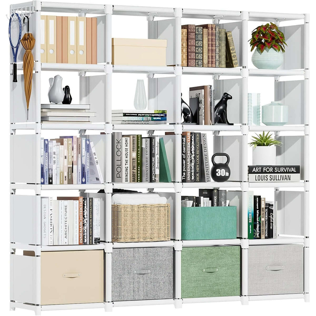 metal bookshelf storage organizer