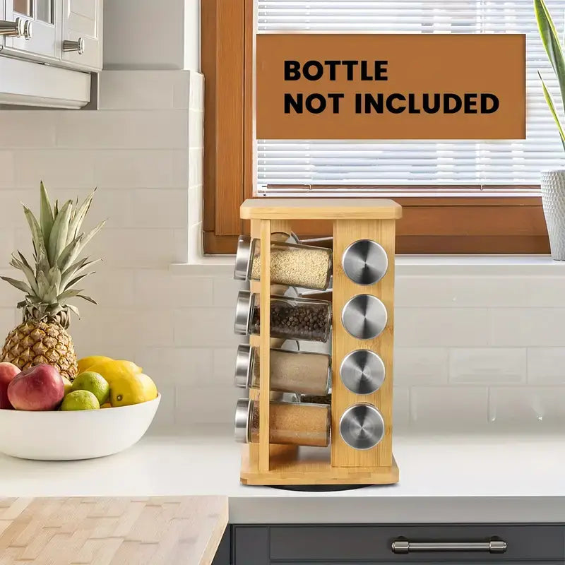 bamboo spice rack organizer