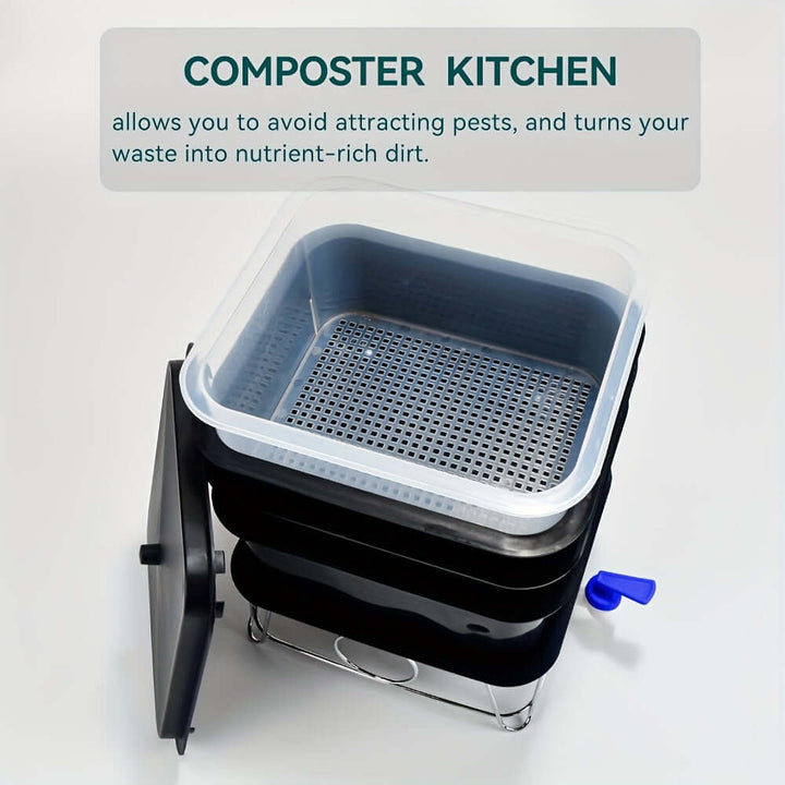 kitchen worm compost bin system