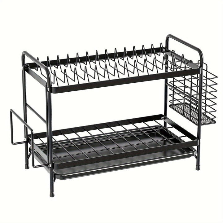 metal dish rack with drainboard
