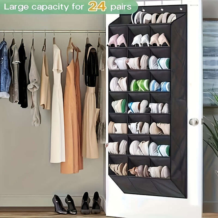 foldable shoe organizer with compartments