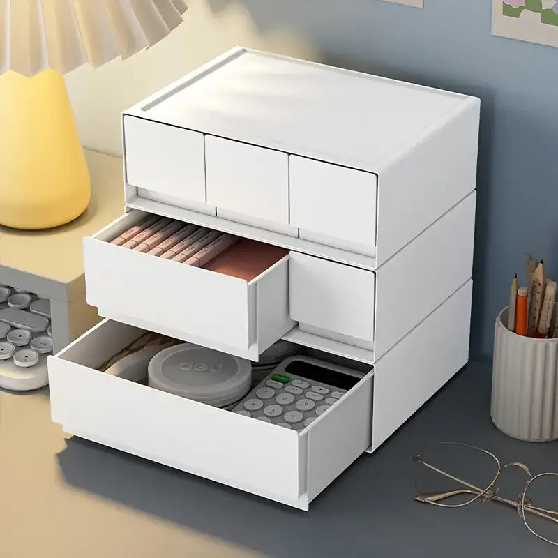 stackable bedside drawer organizer