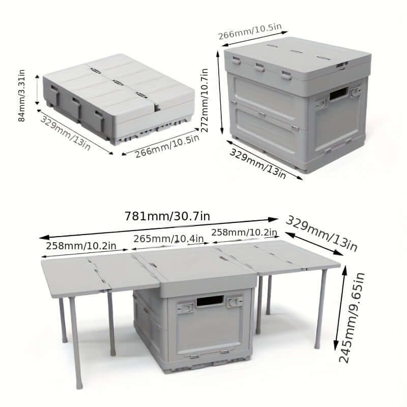 foldable storage box for picnics and camping