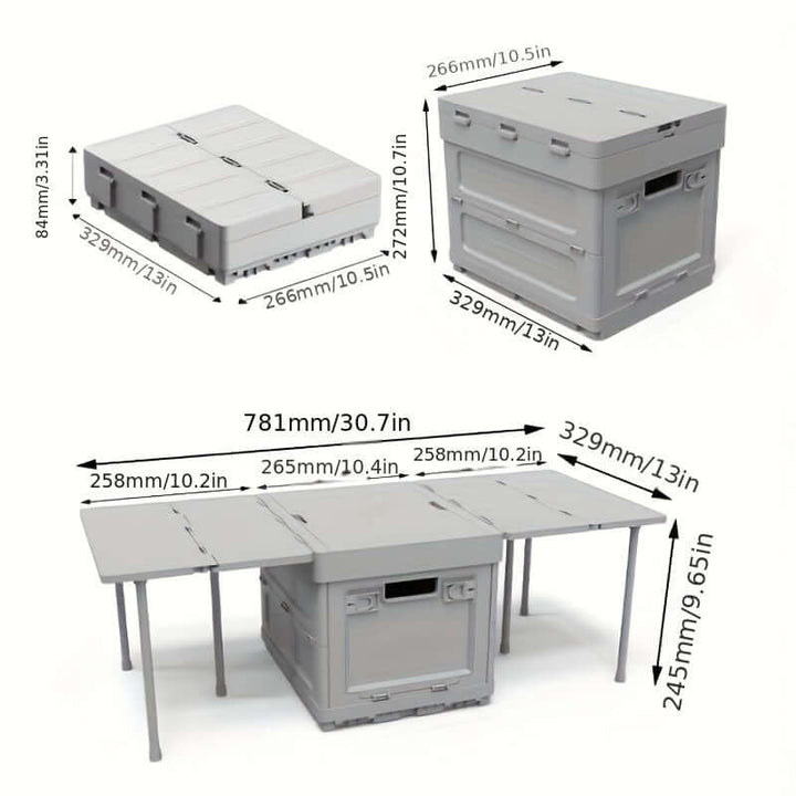 foldable storage box for picnics and camping
