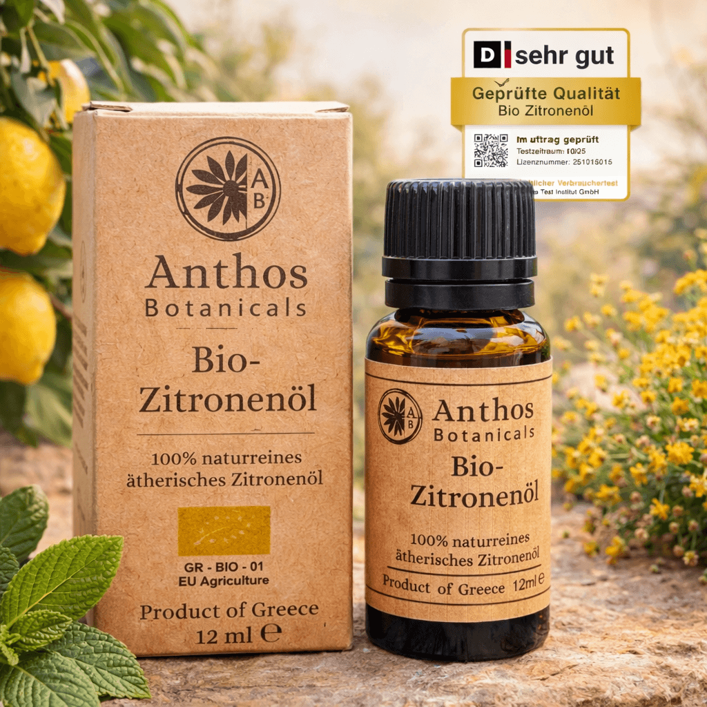 Zitronenöl Bio 12 ml – 100 % naturrein | Lebensmittelqualität