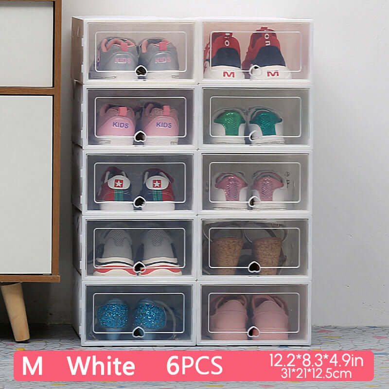 transparent shoe storage organizer