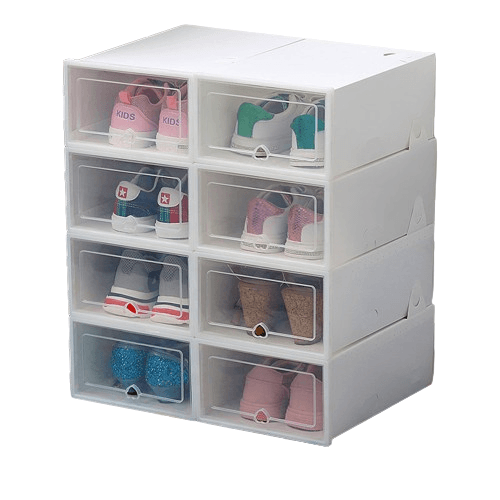 transparent shoe storage organizer