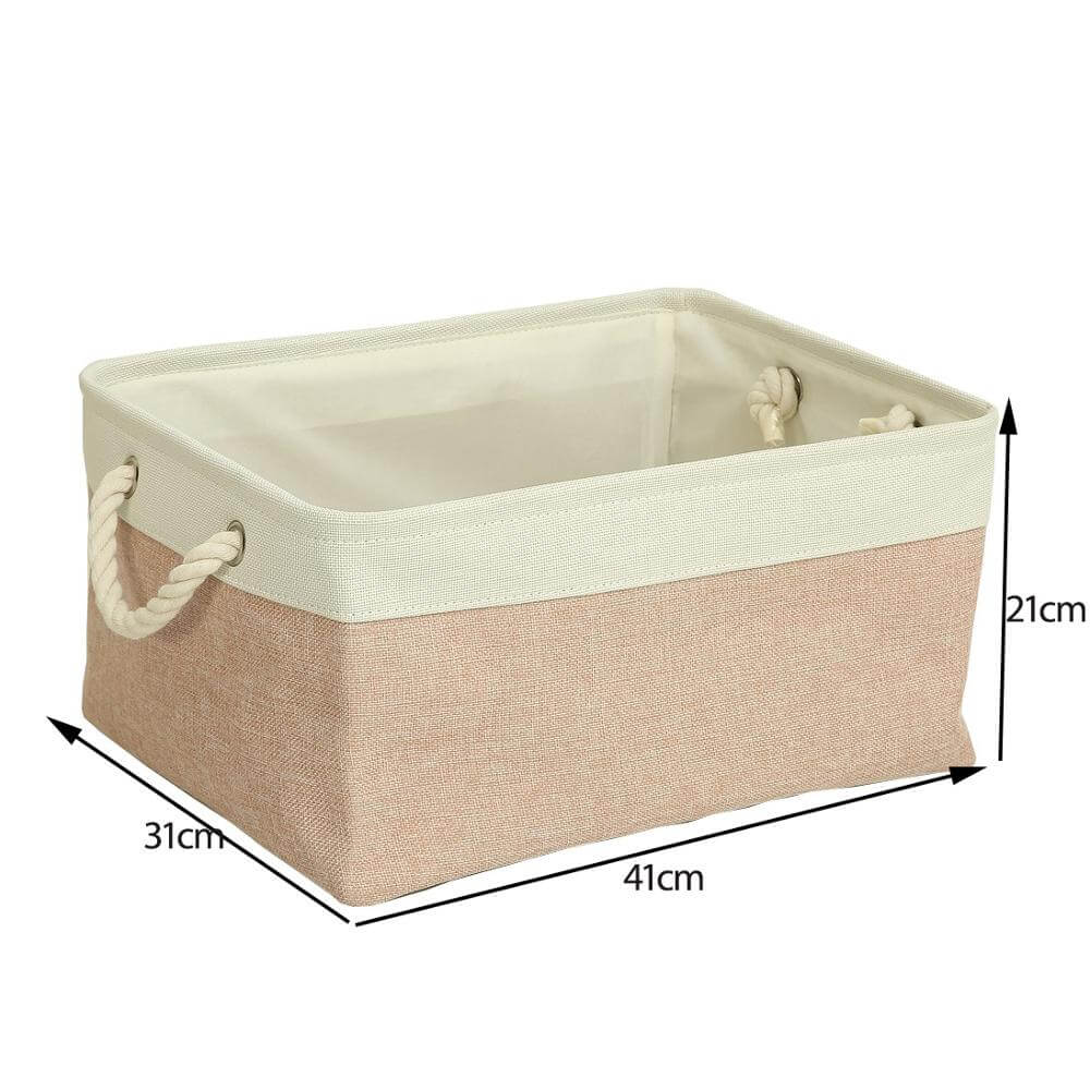 cotton linen storage baskets for kids toys