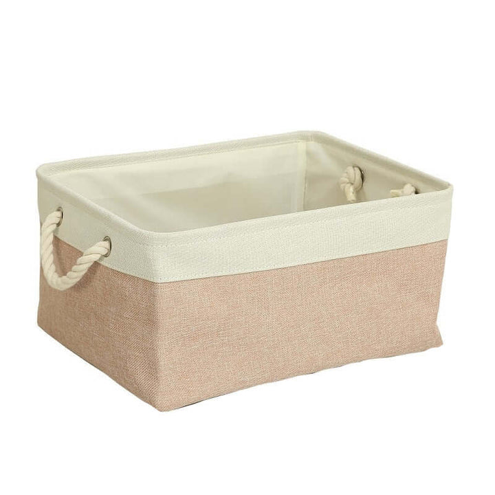 cotton linen storage baskets for kids toys