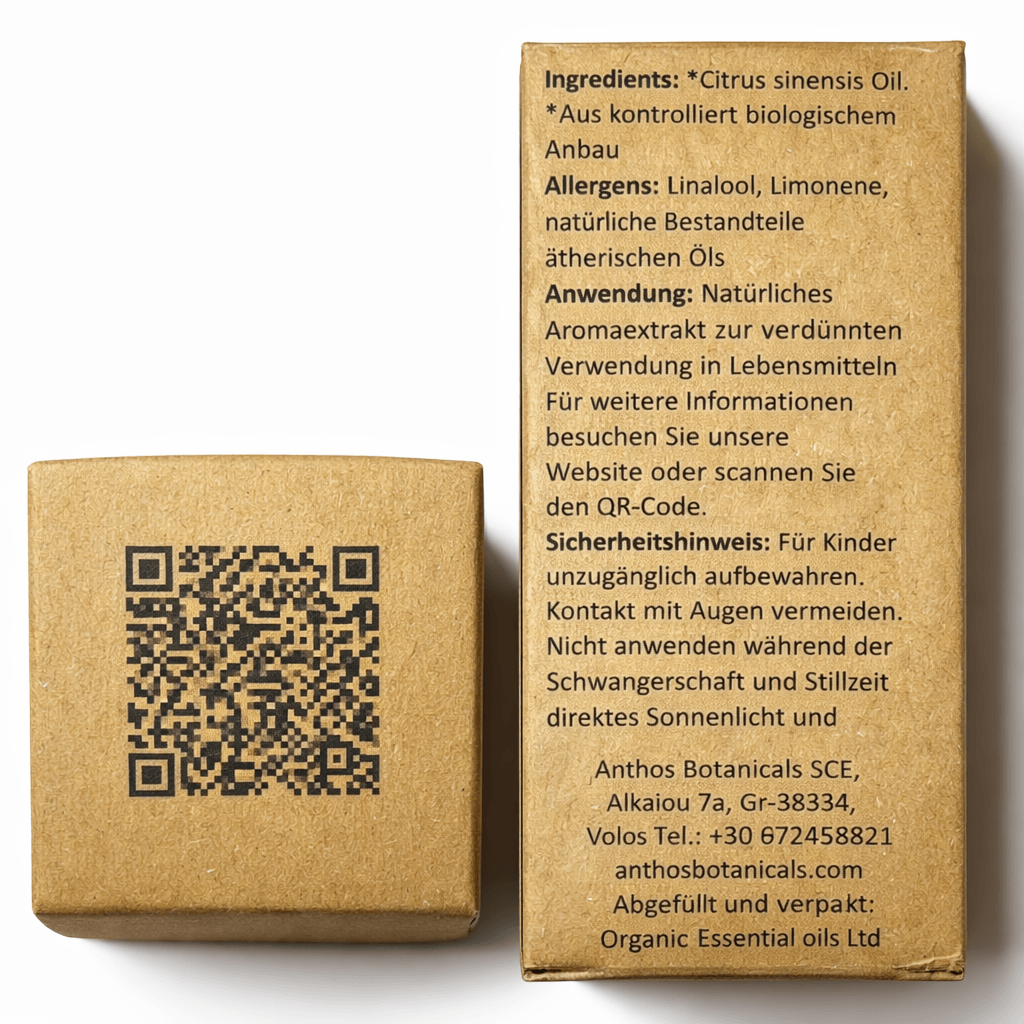 Orangenöl Bio 12 ml – 100 % naturrein | Lebensmittelqualität