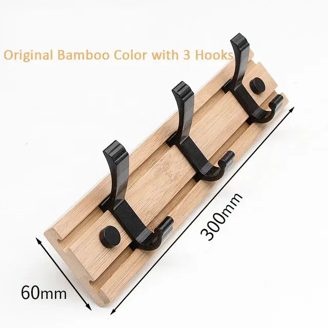 wooden wall mounted bathroom rack