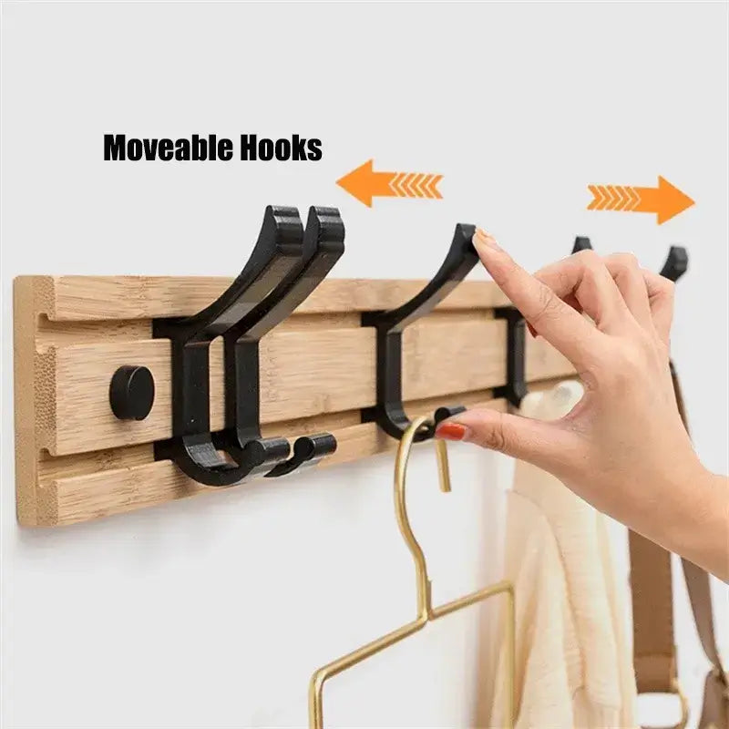 wooden wall mounted bathroom rack