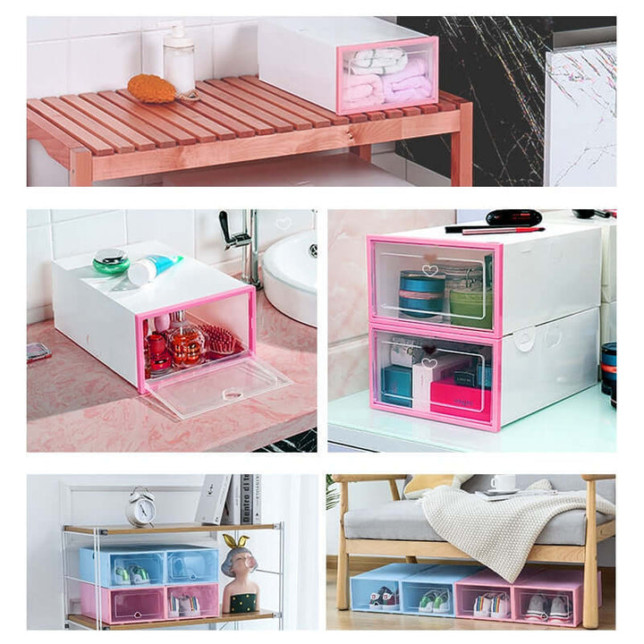 transparent shoe storage organizer