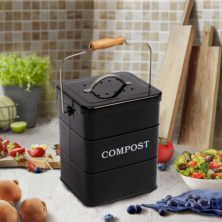 metal compost bin for kitchen