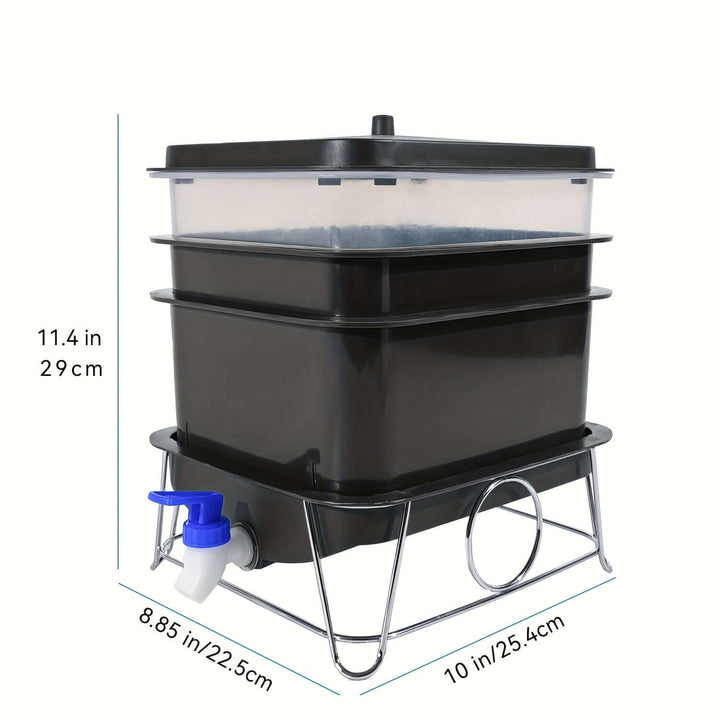 kitchen worm compost bin system