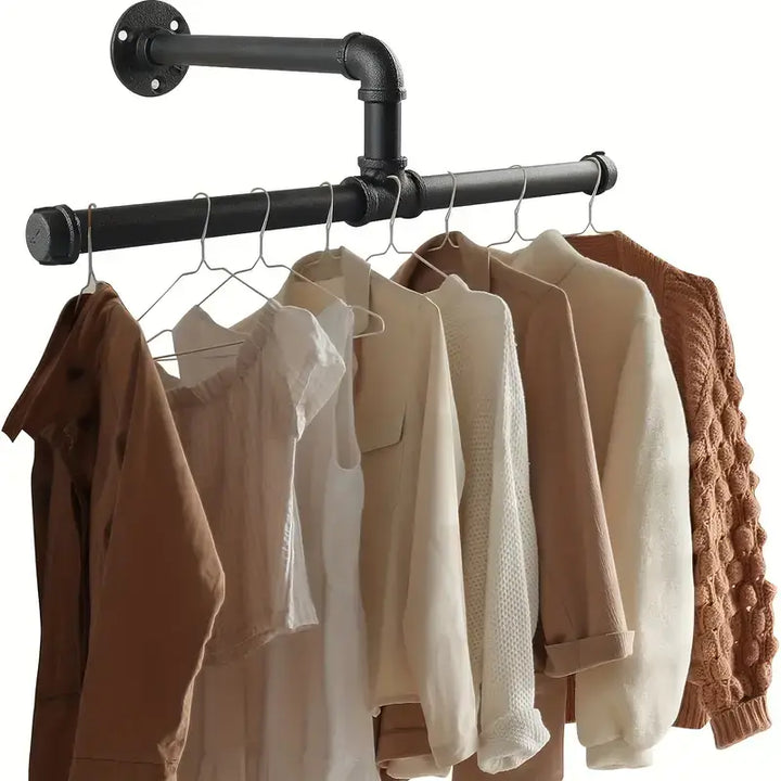 metallic wall-mounted garment organizer