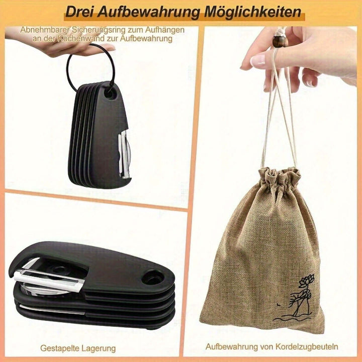 Kitchen Gadget Set Stainless Steel for RV &amp; Camping 6pcs with various essential cooking tools &amp; a stylish packaging.