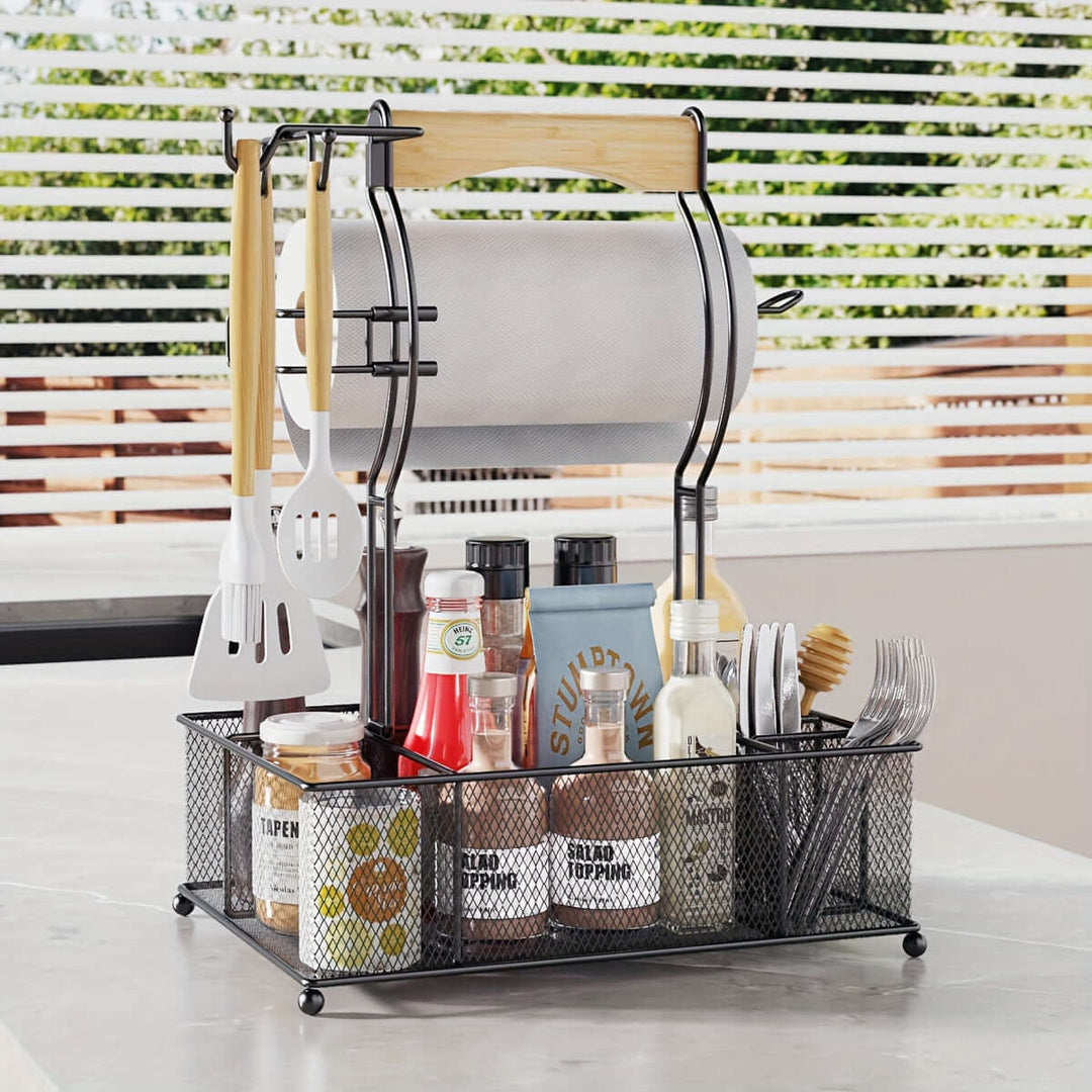 grill caddy condiment holder