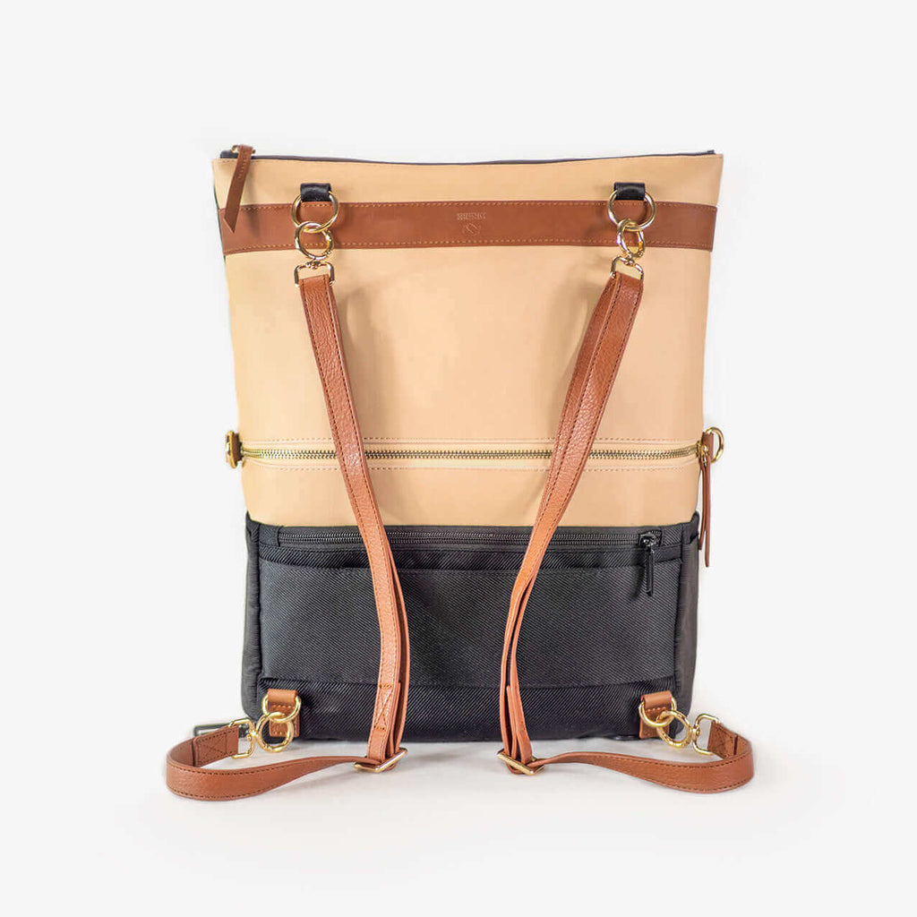 DAKOTA 3 in 1 Convertible Backpack Purse, Sand