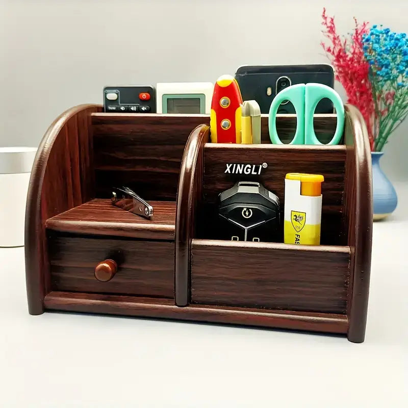 wooden desk file organizer