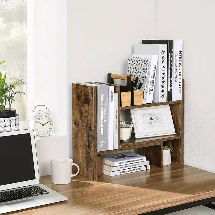 eco-friendly wooden desktop organizer