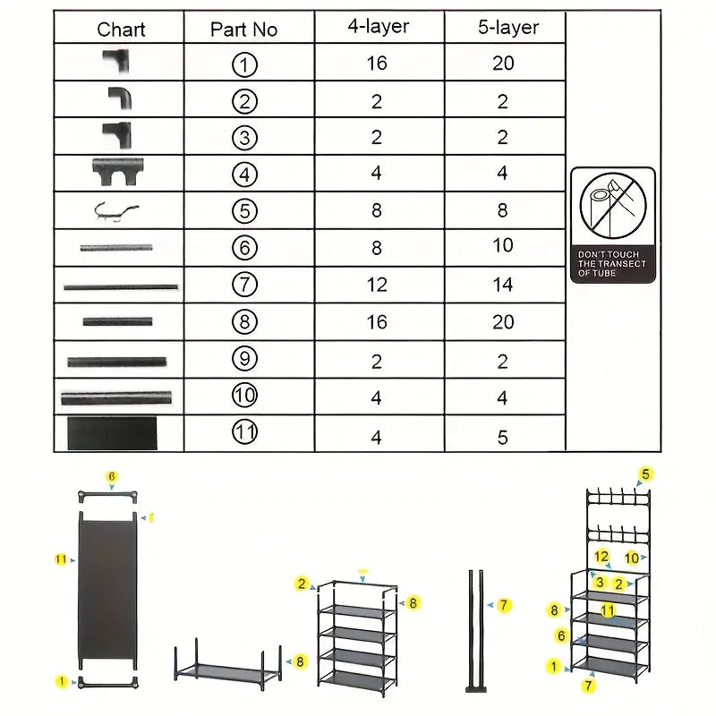 Multifunctional Free-Standing Coat and Shoe Rack Organizer with Storage Shelves and Hooks