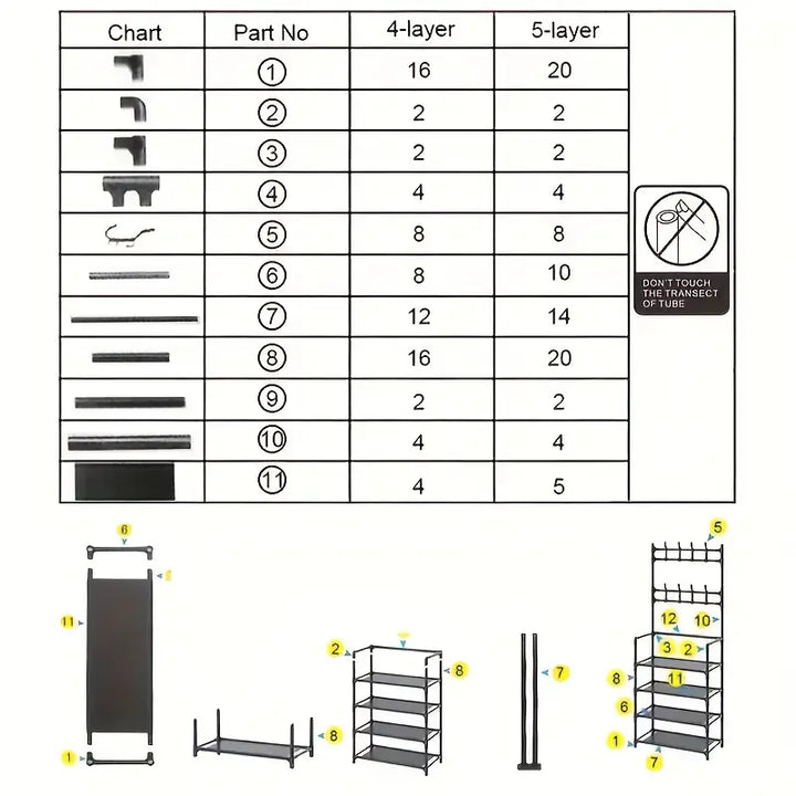 multifunctional coat and shoe rack organizer