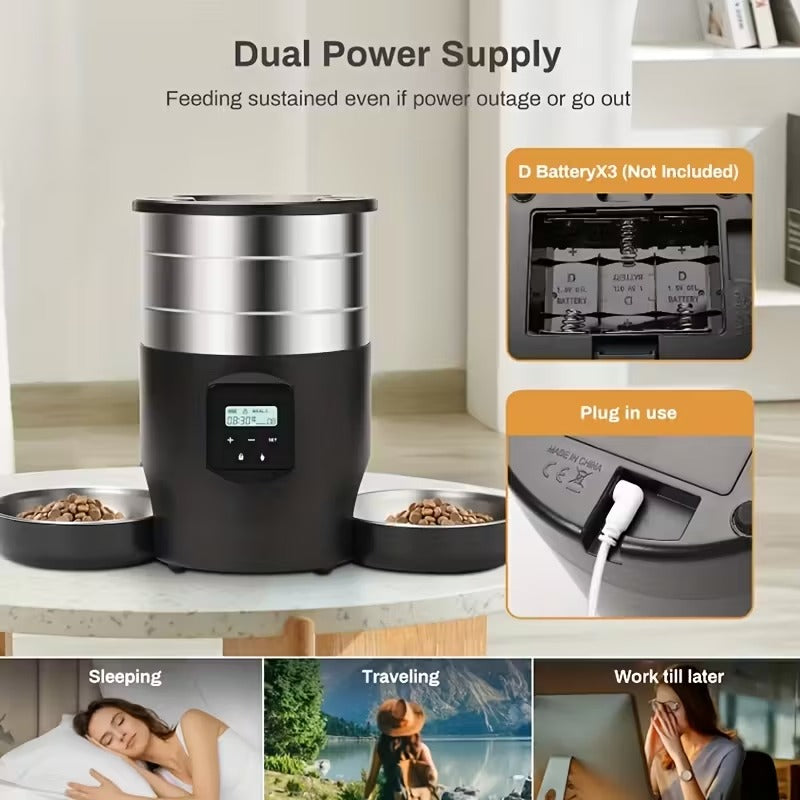 4.5L Stainless Steel Smart Automatic Pet Feeder