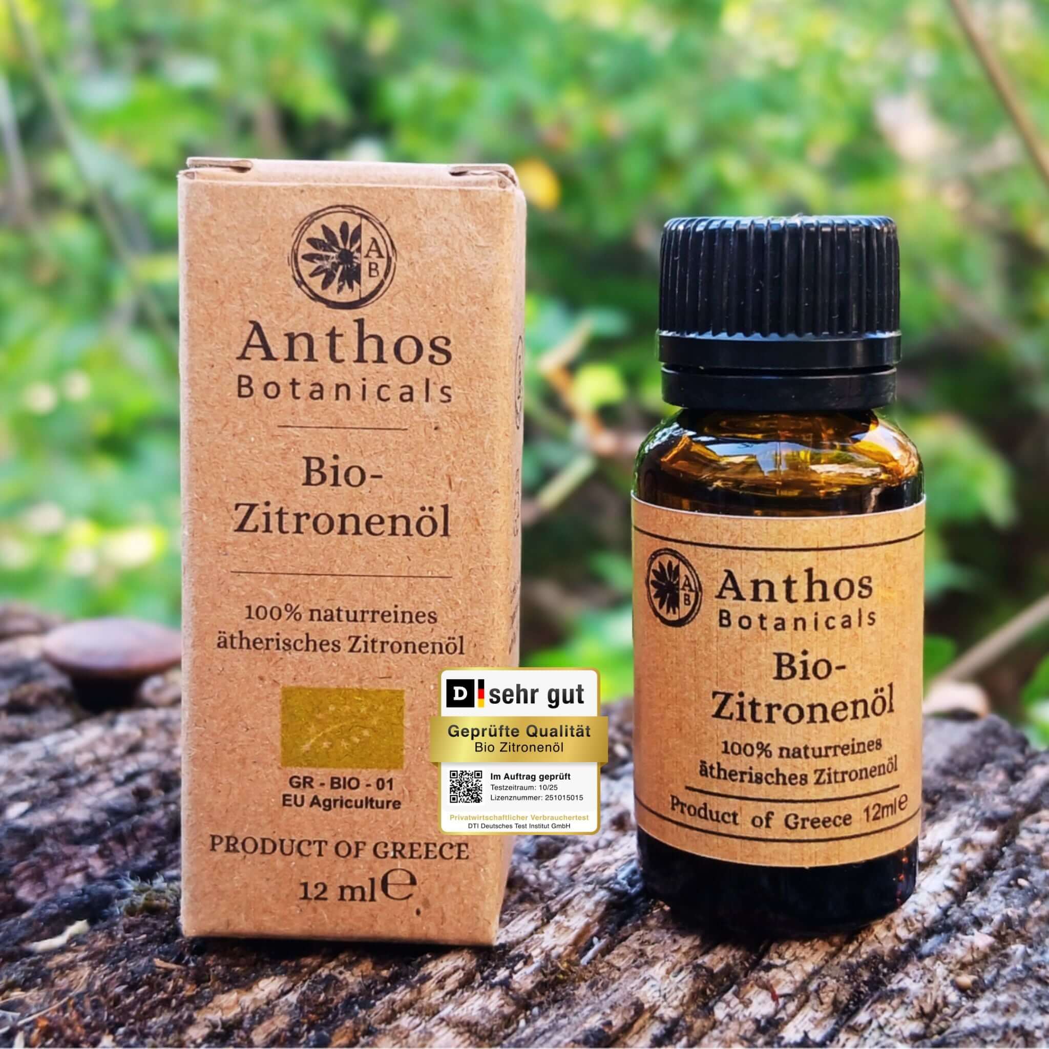 Zitronenöl Bio 12 ml – 100 % naturrein | Lebensmittelqualität