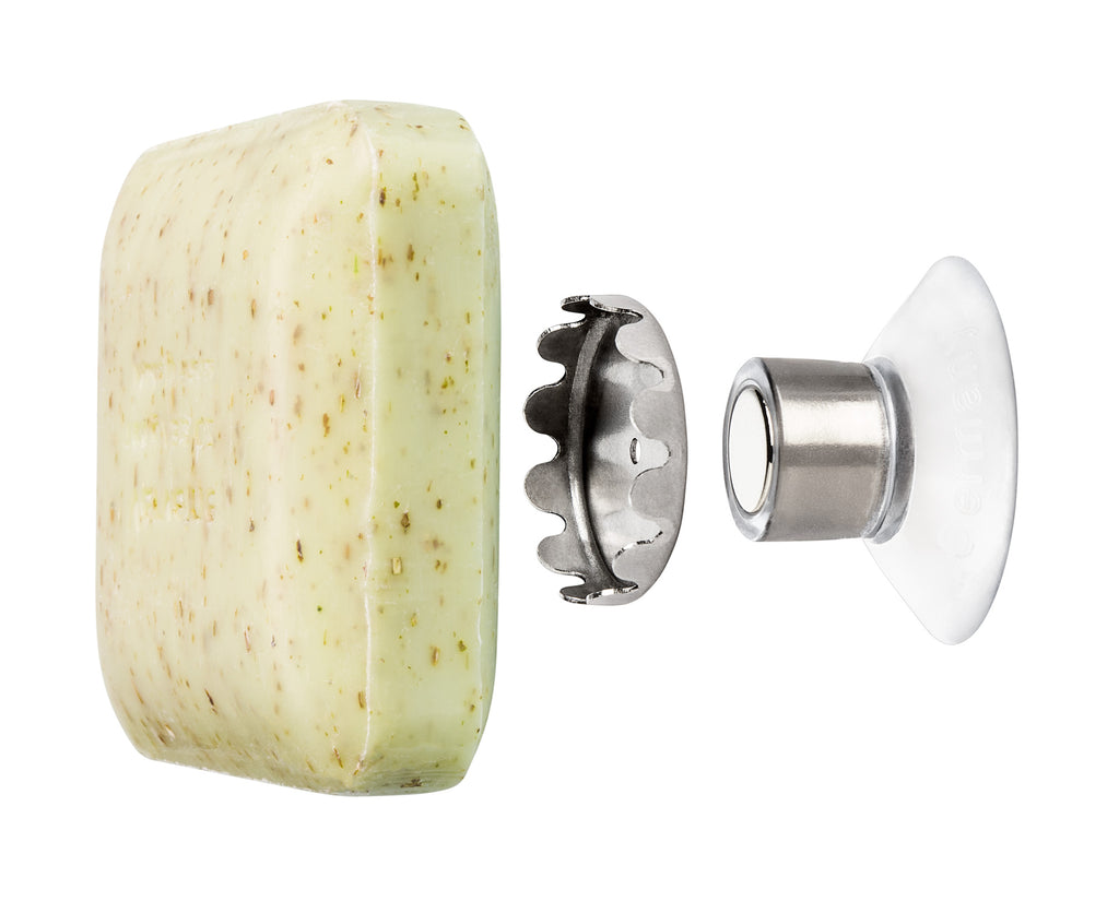 SAVONT Original Magnetischer schwimmender Seifenhalter | Immer trocken & sauber | Seifenschale Spender Abtropffläche für Dusche oder Waschbecken