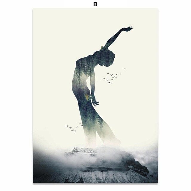 Yoga Poster Advanced Poses · Fitness Decor · Wall Art · Decorative Print, Unframed