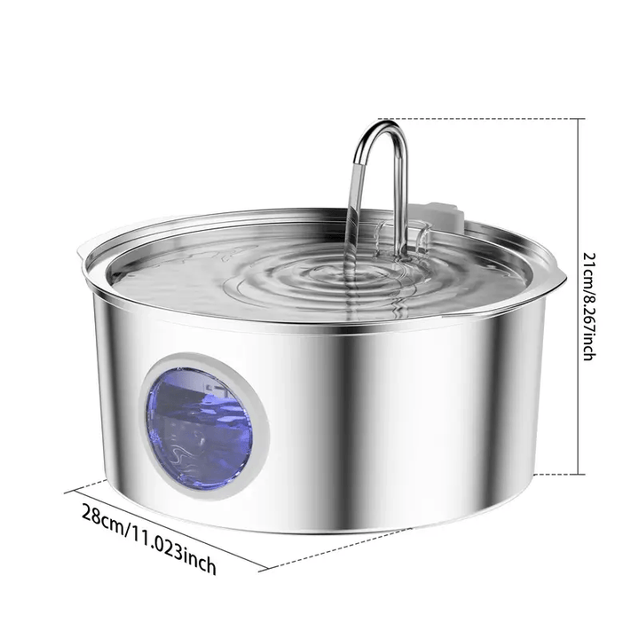 stainless steel dog water fountain