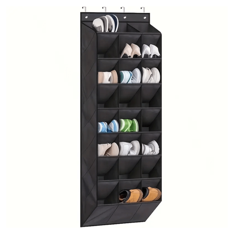 foldable shoe organizer with compartments