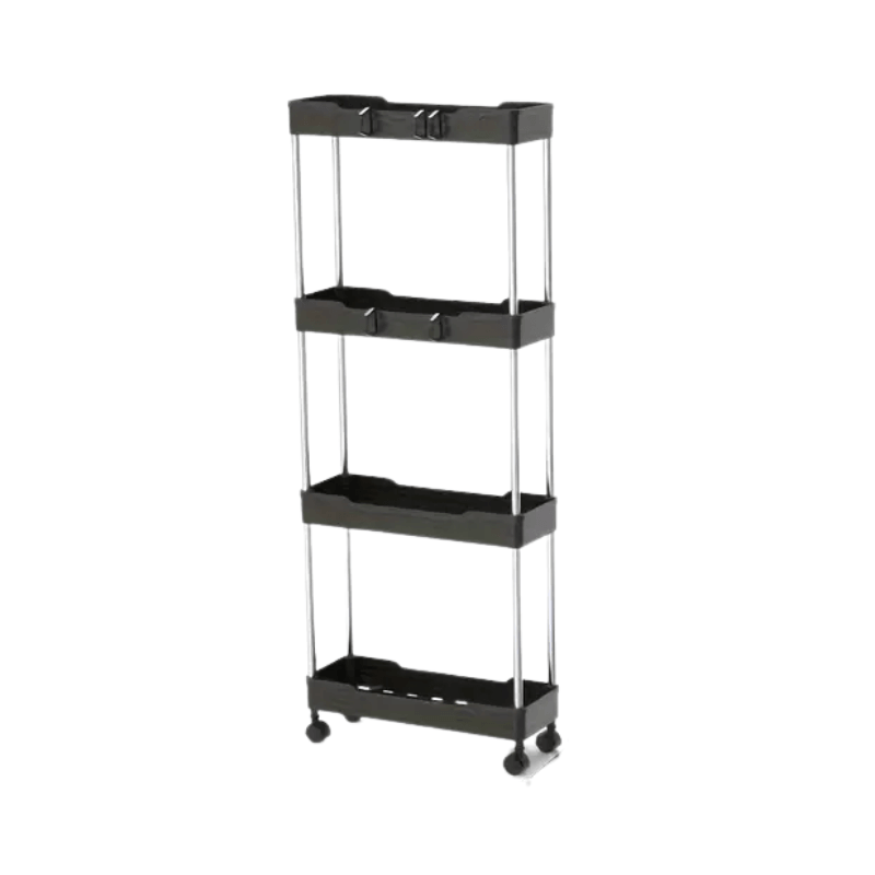 4-tier rolling bathroom storage cart